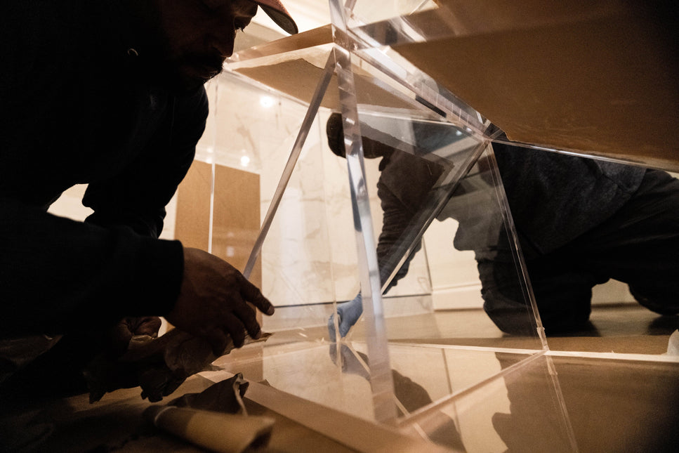 Clear Modern acrylic furniture fabrication and assembly