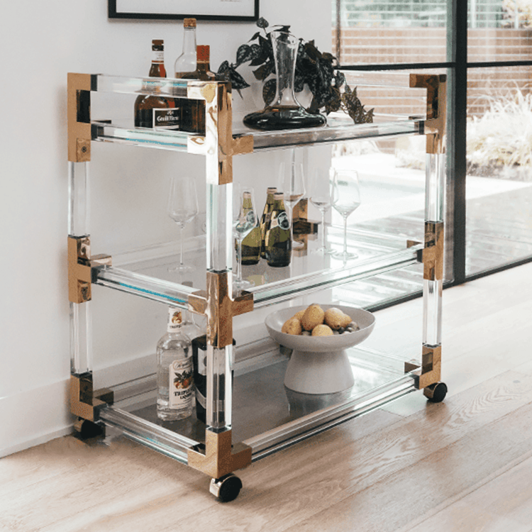 Chambery Acrylic Bar Cart