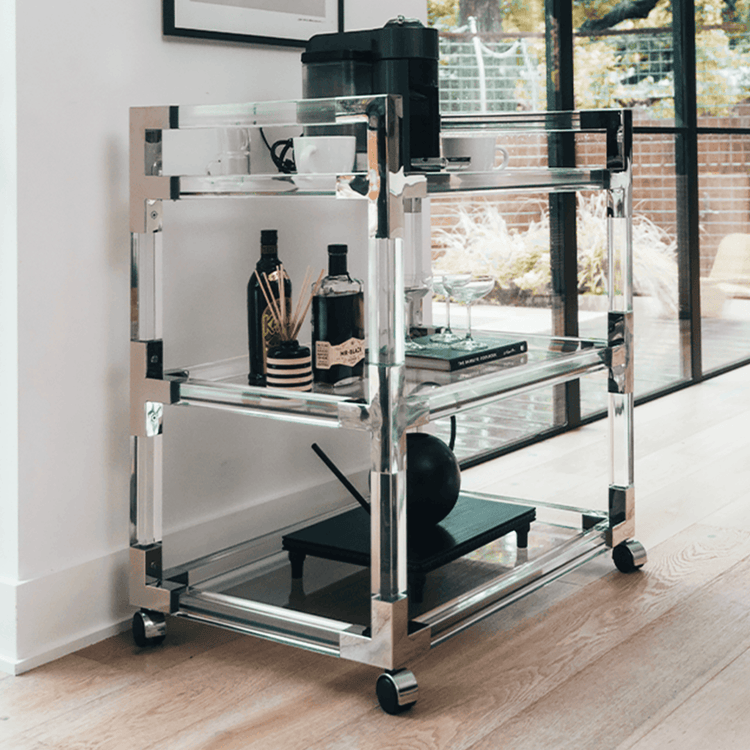 Chambery Acrylic Bar Cart