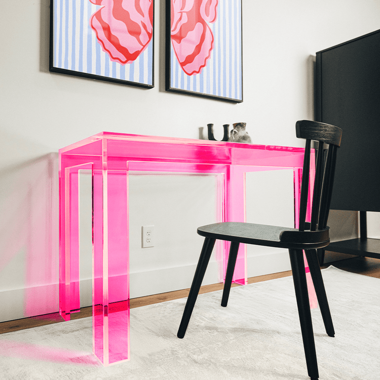 Brandy Fluorescent Acrylic Desk