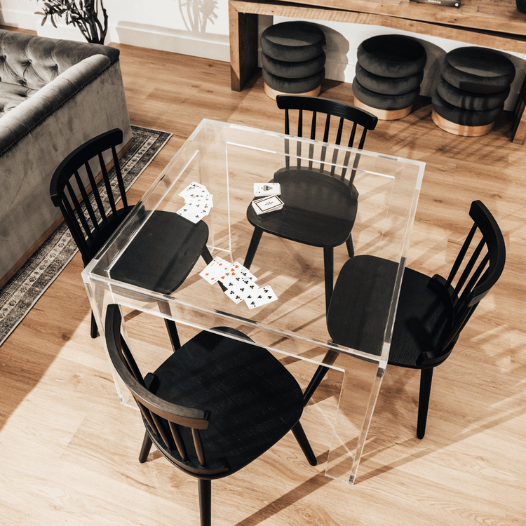 Burdock Clear Acrylic Game Table