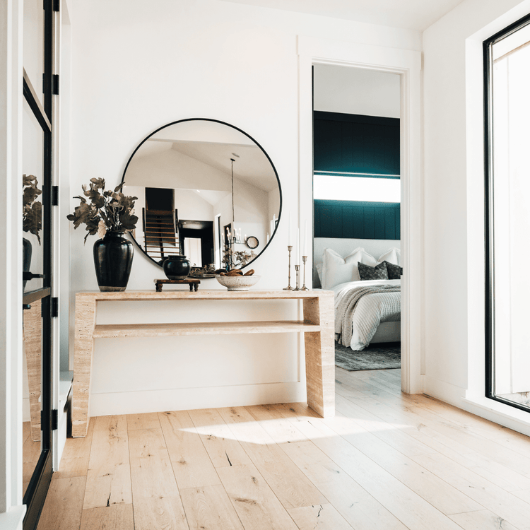 Camden Travertine Console Table