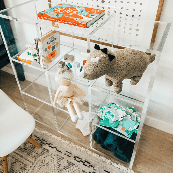 Clear Acrylic Lucite Cube Storage - Acrylic Bookcase