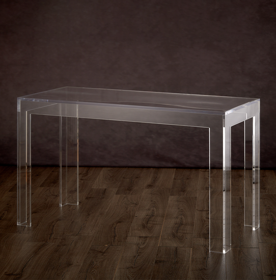Modern Acrylic Lucite Desk - Acrylic Vanity - Clear Desk - Humboldt