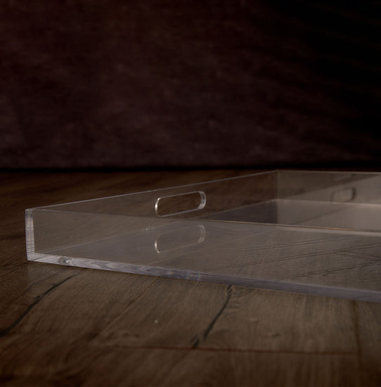 Clear Acrylic Serving Tray - Acrylic Breakfast Tray - Acrylic Centerpiece