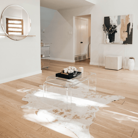 Clear Acrylic Nesting Waterfall Coffee Tables Edgewater