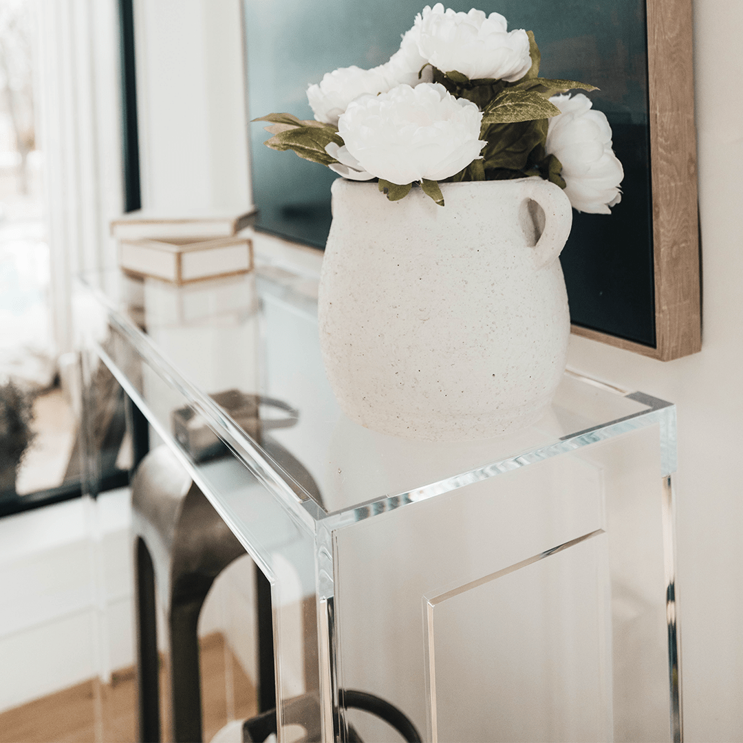 Modern Clear Acrylic Entryway Console Table - Kaplan