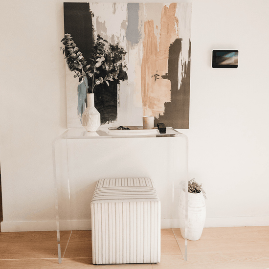 Acrylic waterfall console online table